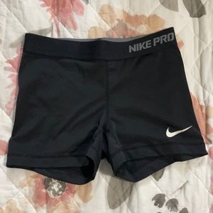 Black Nike Pro spandex shorts